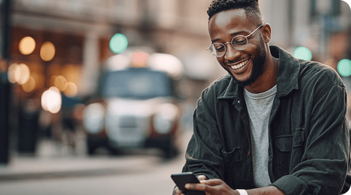Man on phone scheduling touchpoints