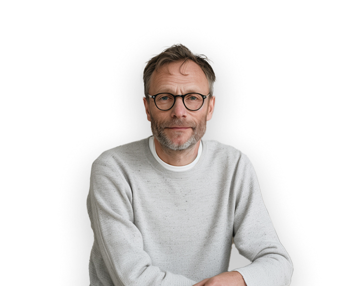 Woman using mobile device for donor management with overlay elements