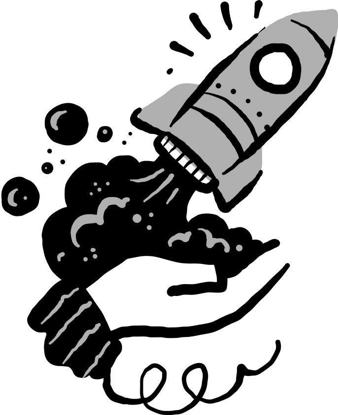 Rocket launching from hand