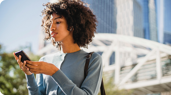 Woman on phone managing donor relationships